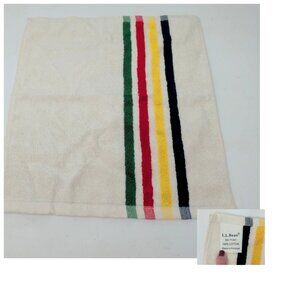 Vintage 90s LL Bean Hand Towel Stripes Cotton